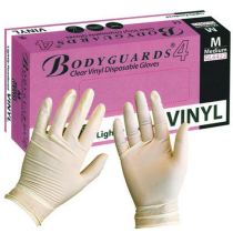 VINYL DISPOSABLE GLOVES LARGE BOX OF 100
