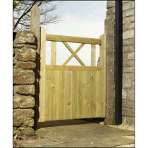 3'6"W x 3'6"H CHAPEL GATE GREEN TREATED SOFTWOOD