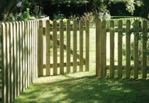4'Hx3'W PLANED PALING GATE POINTED TOP GREEN TREATED