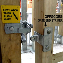 GATE END STRIKER GALVANISED for Two-way unilatch kit