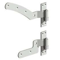 CURVED RAIL HINGE KIT RIGHT HAND GALVANISED SET