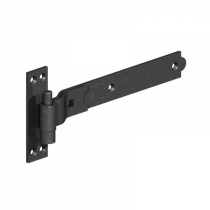 12"(300mm) CRANKED BAND & HOOK ON PLATE BLACK SET