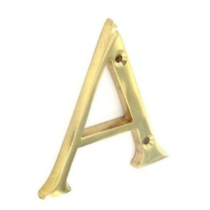 LETTER A SOLID BRASS 50mm VICTORIAN DOOR NUMBER SET