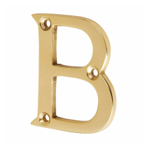 LETTER B SOLID BRASS 50mm VICTORIAN DOOR NUMBER SET