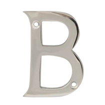 LETTER B CHROME PLATED 75mm VICTORIAN DOOR NUMBER SET