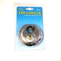 70mm Tri-Circle Stainless Steel Disc Padlock TL970