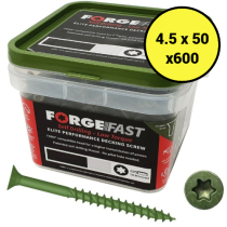 FORGEFAST DECKING SCREW GREEN 4.5x50 TUB OF 600 (TORXHEAD)