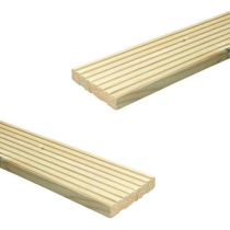 3.0mx146x28mm DECKING BOARD DUAL PROFILE TREATED GREEN