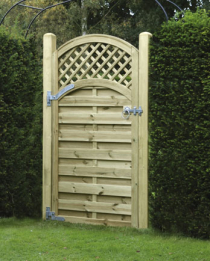 1.8mHx 0.9mW ARCHED LATTICE TOP GATE - GREEN TREATED