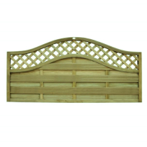0.9mHx1.8mW OMEGA LATTICE TOP FENCE PANEL GREEN TREATED *