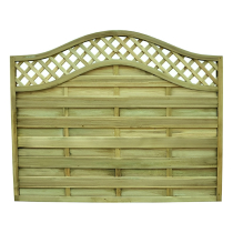 1.5mHx1.8mW OMEGA LATTICE TOP FENCE PANEL GREEN TREATED *