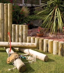 900x100mm ROUND LANDSCAPE LOG CHAMF TOP UC4 TREATED (36"x4")