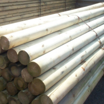 3.6x150mm ROUND POLE (12'x6") UNPOINTED & UC4 TREATED *
