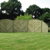 V Fence Panels - Arched (Convex) Top