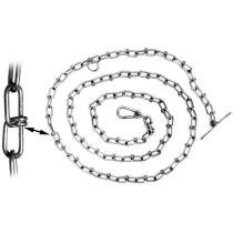6' LIGHT DUTY DOG CHAIN BZP WITH "T-RING" AND "SWIVEL"
