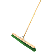 36" GREEN POLY BRUSH (H13/9) COMPLETE WITH HANDLE & STAY
