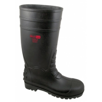 SAFETY WELLINGTON BOOT SIZE 10 with metal toecap & midsole S5