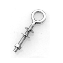 6x1/2x3/4" CURLED OPEN EYEBOLT C/W 2 NUTS GALVANISED