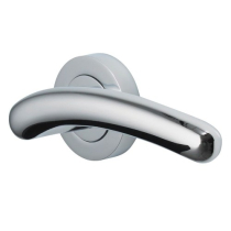 123mm Mira Lever Handles 52mm Round Rose - Polished Chrome