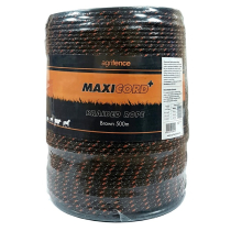 MAXICORD BROWN ELECTRIC FENCE BRAIDED ROPE 500m H5889
