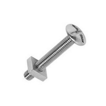 M6 x 100 ROOFING BOLT AND NUT BZP BAG OF 4
