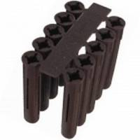 PLASTIC EXPANSION WALL PLUG BROWN 8s-10s (BOX OF 100)