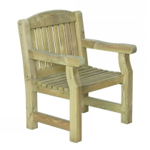 ATHOL CARVER CHAIR (WITH ARMS) PLANED GREEN TREATED SOFTWOOD