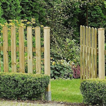 0.6mH x 1.8mW BOARDFENCE PANEL GREEN TREATED(90mm RND PALES)
