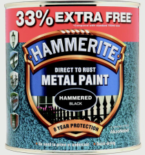 HAMMERITE METAL PAINT HAMMERED BLACK 750ml