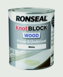 RONSEAL KNOT BLOCK WOOD PRIMER & UNDERCOAT WHITE 750ml