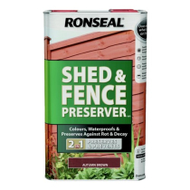 RONSEAL SHED FENCE PRESERVER AUTUMN BROWN 5L