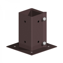 70x70mm BOLT DOWN POST SOCKET CLAMP TYPE BROWN       2620703