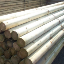 3.6x200mm M.ROUND(12'x8"dia) UN-POINTED & TREATED