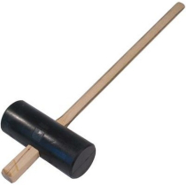 RUBBER MAUL WITH WOODEN HANDLE