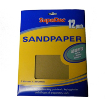 SANDPAPER - PACK OF 12 ASSORTED