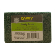 OAKEY GREEN FLEXIBLE SANDING SPONGES COARSE/VERY COARSE 4pk