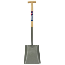 CONTRACTOR SHOVEL WOOD T GRIP SQUARE MOUTH NO 2 S&J